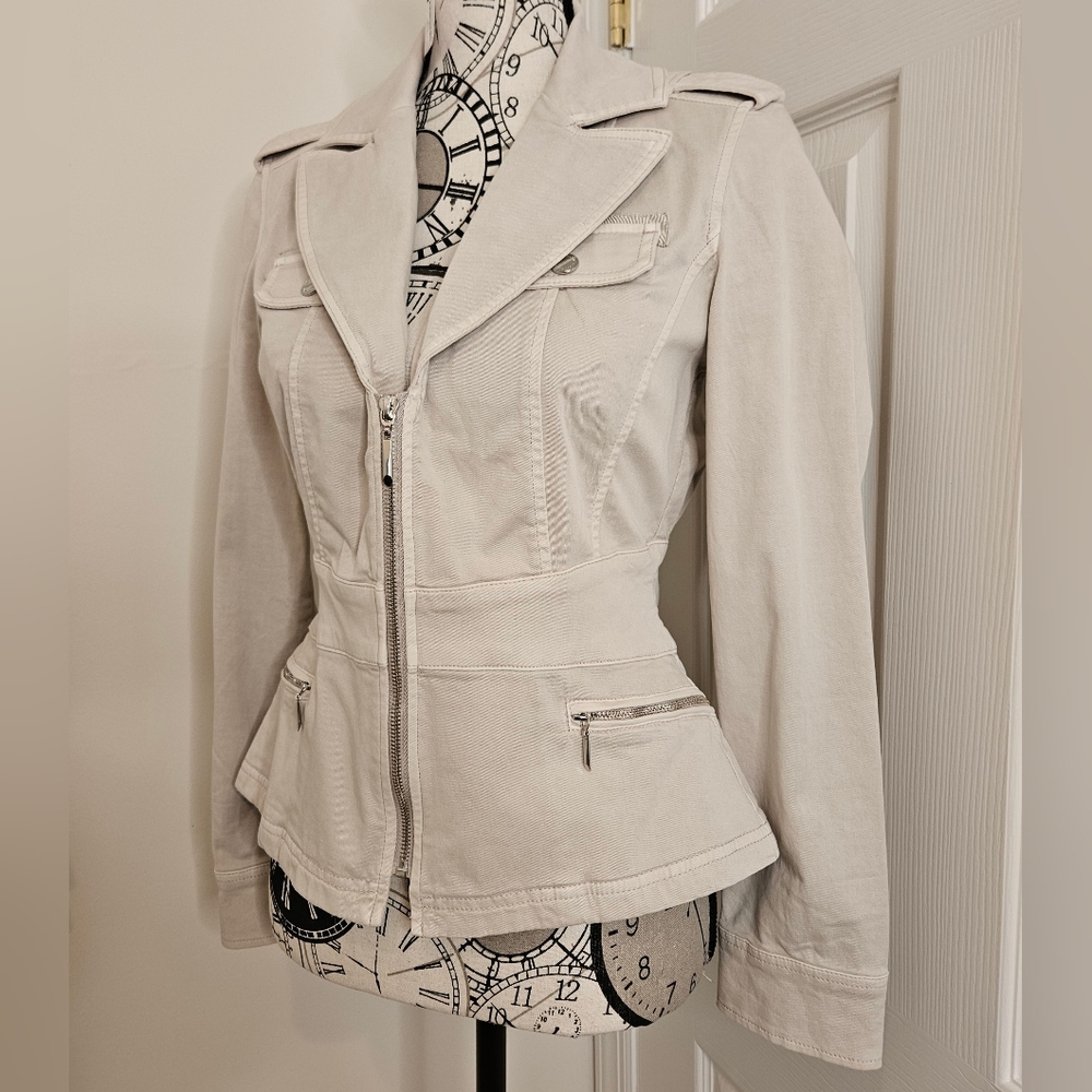 🔥New With Tags Whitehouse Black Market beige jacket size 0 - Picture 6 of 16